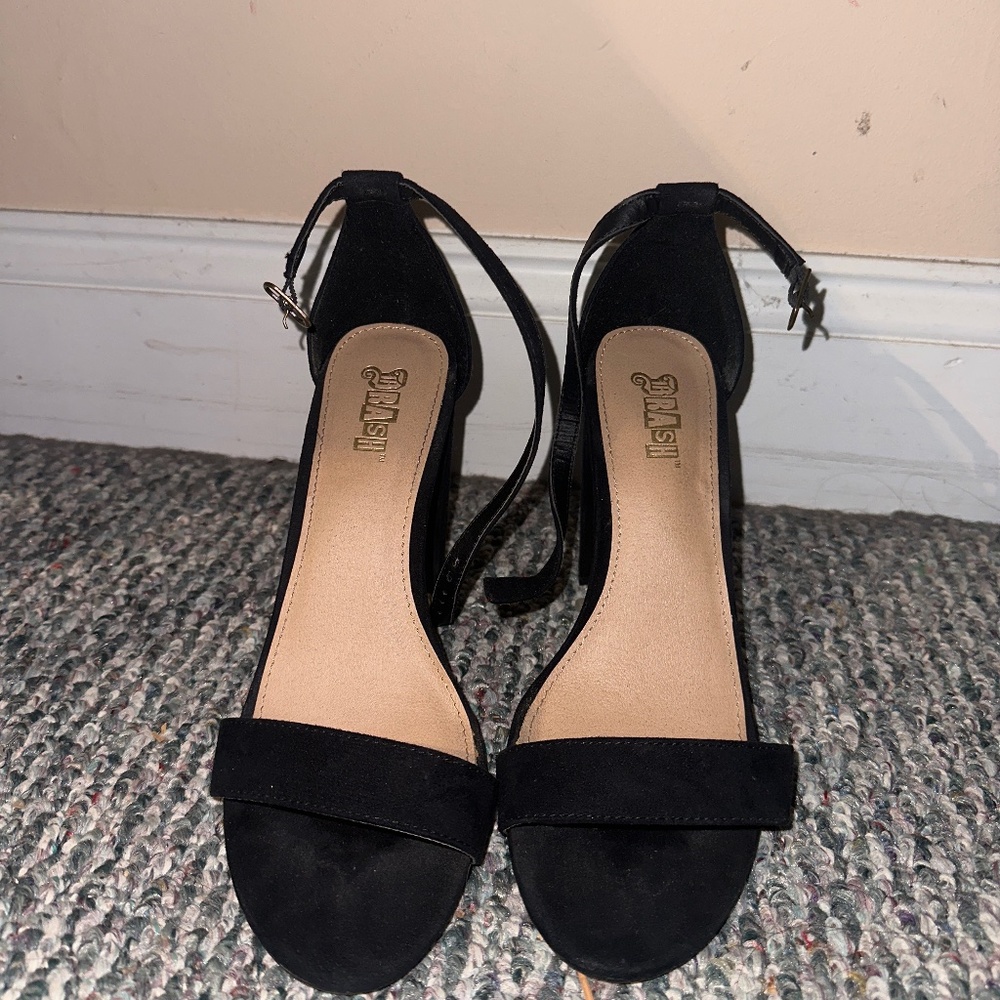 Black Open Toe Heel
